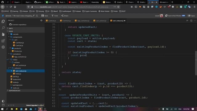08 React Redux Shopping Cart:: Update Cart Units Action смотреть онлайн