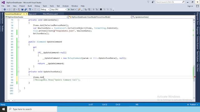 WPF MVVM Part- III :Update Json File смотреть онлайн