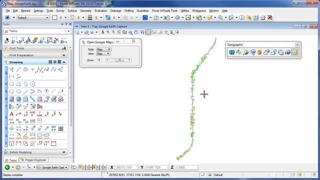 MicroStation V8i (SELECTseries 3) With Google Earth And Map