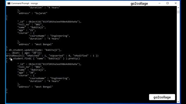 EP 01 | MongoDB Queries | Program | Project I go2collage смотреть онлайн