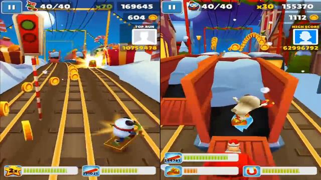 Subway Surfers Winter Holidays ★ 2015 VS 2016 ★ HD смотреть онлайн