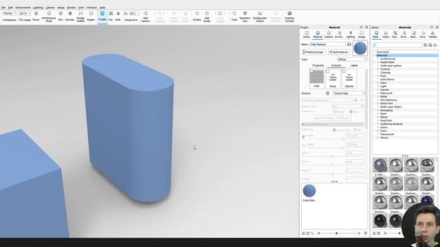 Предметная визуализация в KeyShot. 5 Текстурирование, Planar, Box, Cylinder mapping. Часть 1/3 смотреть онлайн