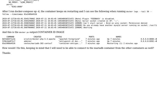 DevOps & SysAdmins: MariaDB docker container on CentOS won't start (3 Solutions!!) смотреть онлайн