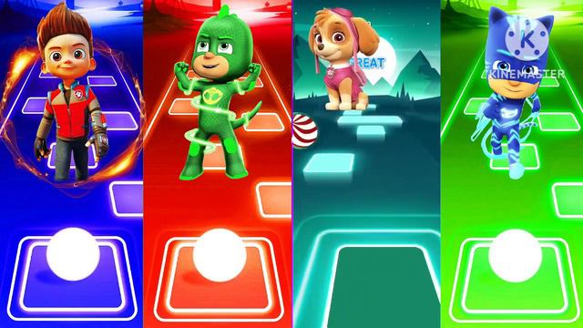PAW PATROL - Raider vS PJ mask vS Chase vS PJ mask Blue 🔵 !! tiles hop EDM Rush Gameplay 🎯 смотреть онлайн
