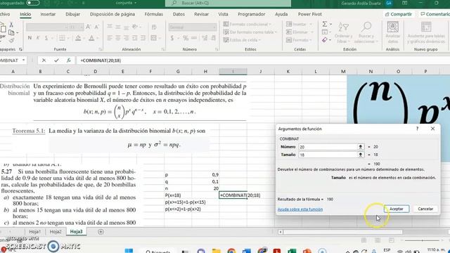 DISTRIBUCIÓN BINOMIAL EN EXCEL| BioEstadística Sin Lágrimas смотреть онлайн