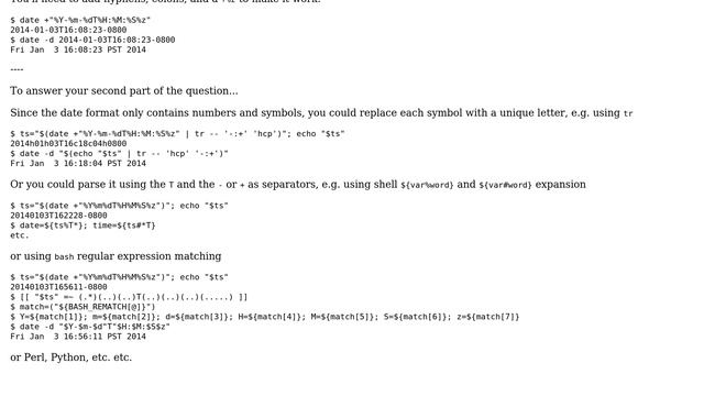 Unix & Linux: How to parse ISO8601 dates with linux date command? (5 Solutions!!) смотреть онлайн