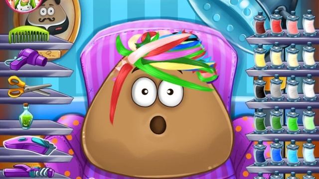 Pou Real Haircuts (Поу реальные прически) - прохождение игры смотреть онлайн