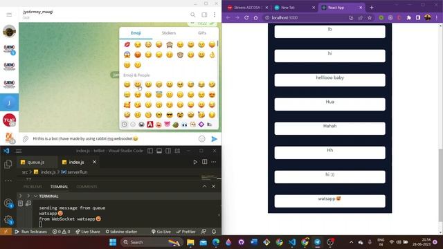 Telegram Bot by Message Queue and Websocket for real time communication смотреть онлайн