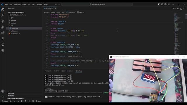 ESP32-C3 Capacitive Touch смотреть онлайн