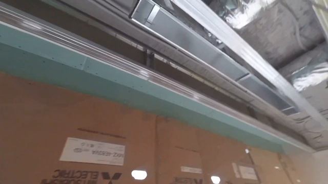 потолок из гипсокартона с нишей под шторы и коробом под светильник (теплозвукоизоляцыя,ГКЛ.) смотреть онлайн