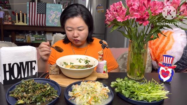 Мукбанг ДОМАШНЕЕ Жаркое, Шпинат По Корейски, КВАШЕНАЯ Капуста, Много Зелени, черный Хлеб!