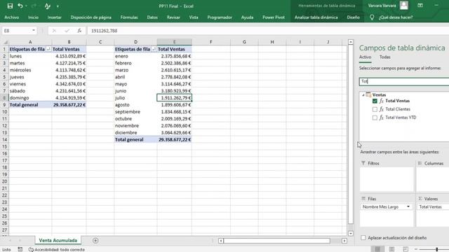 Calcular Acumulado Mensual Dax. Acumulado Anual Dax. Calcula venta acumulada Power Pivot. смотреть онлайн