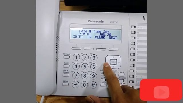 Panasonic kx-DT543 Master Set Time & Date programing Setting. смотреть онлайн