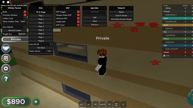 WORKING! ROBLOX MILITARY TYCOON SCRIPT GUI AUTO KILL ALL, & MUCH MORE PASTEBIN смотреть онлайн
