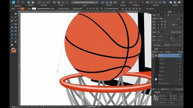 Affinity Designer Resize Stroke Proportionately - Scale with Object смотреть онлайн