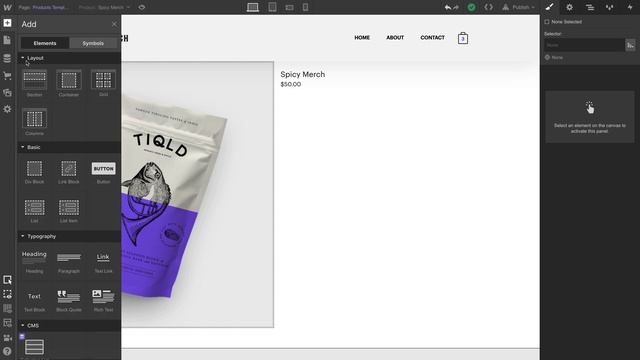 Designing the product page — Webflow Ecommerce tutorial смотреть онлайн