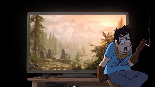 TV scene from RETURN TO SKYRIM