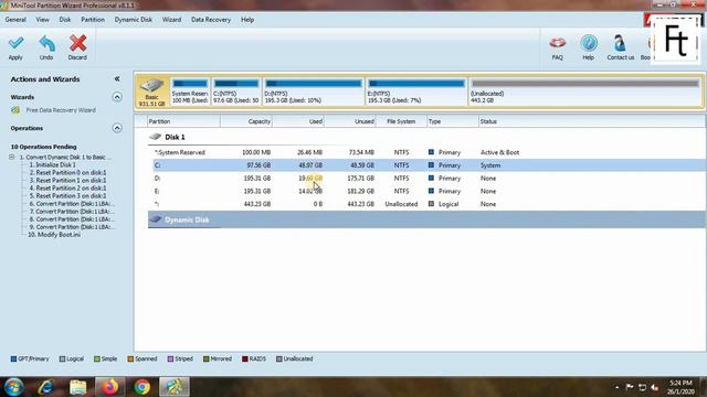 How to Convert Dynamic Disk to Basic Disk without Losing Data смотреть онлайн