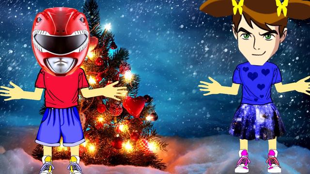 Christmas Finger Family BEN 10 POWER RANGERS - Daddy Finger Song смотреть онлайн