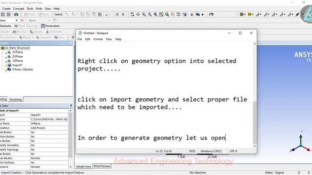 How to Import Geometry in Ansys Workbench смотреть онлайн