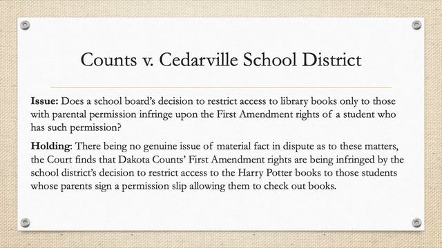 Counts v Cedarville смотреть онлайн