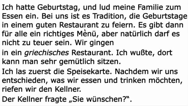 A1/ A2 / Описание картинки/ #немецкийязык / Sprechen I Im Restaurant I Bildbeschreibung
