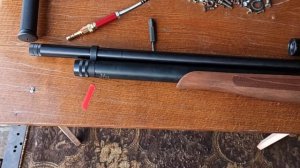 Накачка винтовки Крал насосом.