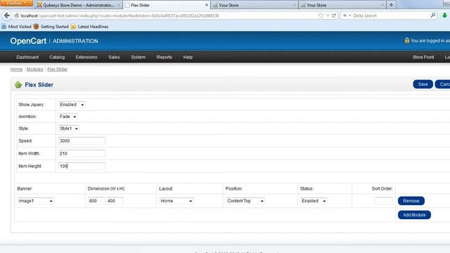 Flex Slider Opencart Module смотреть онлайн