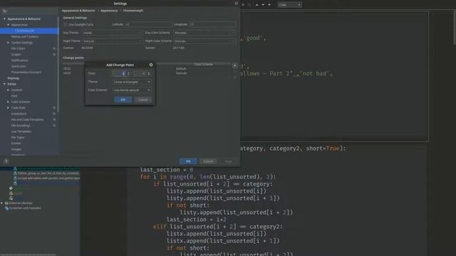 PyCharm/IntelliJ fast and auto change of the color theme смотреть онлайн