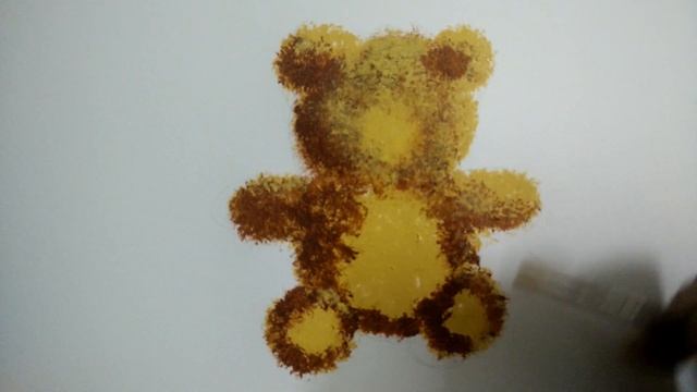 Acrylic painting Teddy Bear fake fur смотреть онлайн