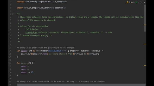 Kotlin's Built-in Delegates: vetoable and observable смотреть онлайн