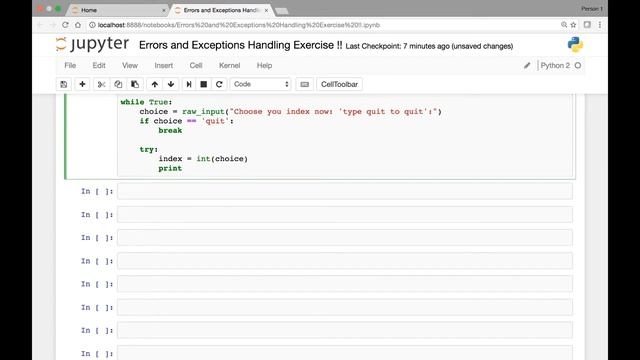Errors and Exception Handling - Exercise 1 смотреть онлайн
