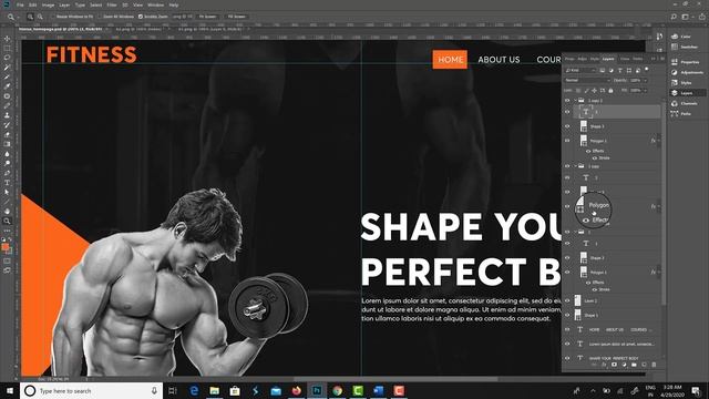 Web design in 10 minutes in Photoshop | Web design Tutorial смотреть онлайн