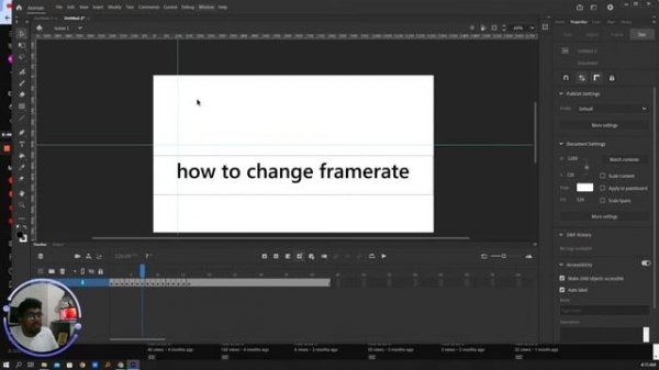 Adobe animate how to change background color 2023 | @skillswave