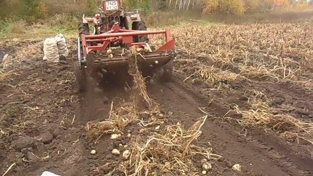 Картофелекопалка двухрядная навесная под Т25 смотреть онлайн