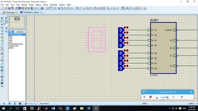 How to design 4 bit BCD Adder visualized by 7 segment display Tutorial 01 смотреть онлайн
