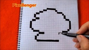 Роза Как рисовать по клеточкам Простые рисунки по клеточкам How to Draw Simple Rose Pixel Art