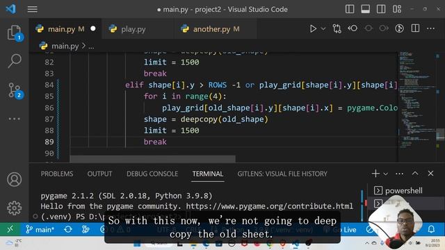 Generating random and locking pieces Pygame Tetris (2023) смотреть онлайн