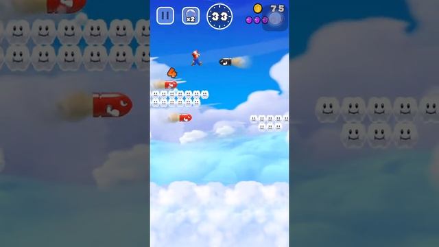 [Super Mario Run] World 3-2: Bullet Bill Barrage, purple coin run смотреть онлайн
