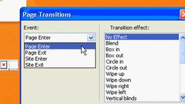 Microsoft Office FrontPage 2003 Create A Page Transition Effect