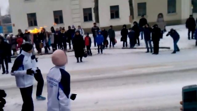 олимпийский огонь в Губкине смотреть онлайн