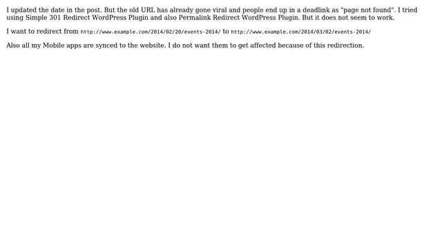 Wordpress: URL redirect on updating the post date смотреть онлайн