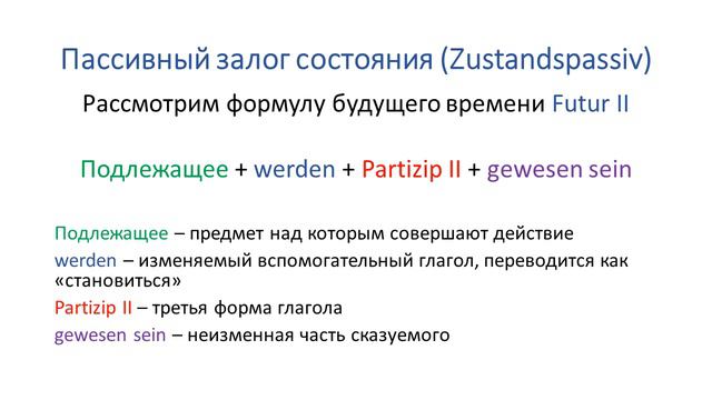 Futurum II Zustandspassiv смотреть онлайн