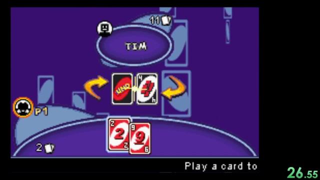 UNO GBA (1 AI, Easy) 0:30:7 смотреть онлайн