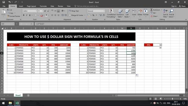 L03 | Excel Tricks | How To Use $ Dollar Sign With Formula In Cells (Relative & Absolute Conditions смотреть онлайн