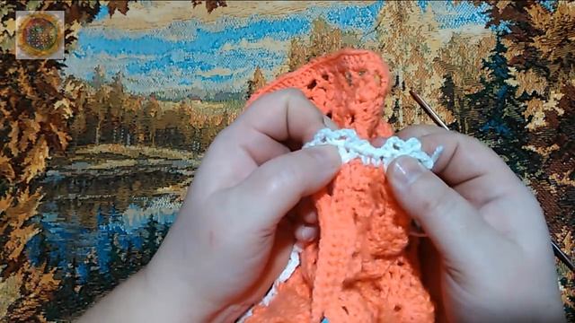 Платье для девочки 3-5 лет, крючком. 4 часть, заключение. Knit a beautiful dress hook. смотреть онлайн