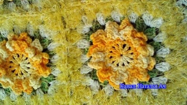 Бабушкин квадрат с травкой крючком - Схема + обзор идей смотреть онлайн