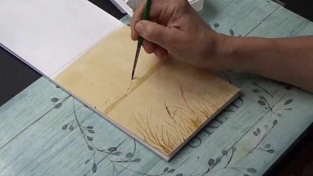 Рисунок пейзаж с использованием растворимого кофе смотреть онлайн