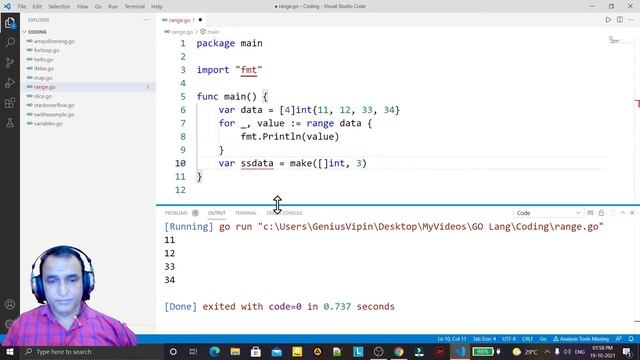 Golang Tutorials -11- Golang Range | How to use range in golang | Dr Vipin Classes смотреть онлайн