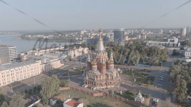 A-Log. Russia, Izhevsk. Cathedral of the Archangel Michael, Aerial View смотреть онлайн